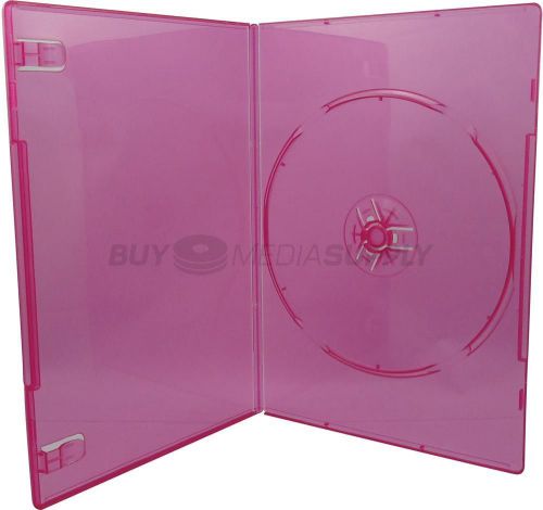 7mm slimline clear red 1 disc dvd case - 200 pack for sale