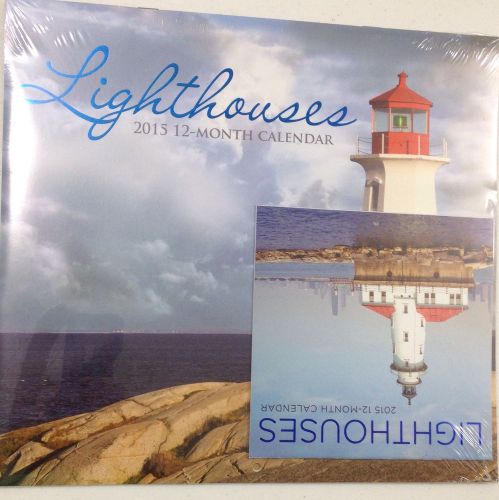 2015 12 MONTH CALENDAR &#034;LIGHT HOUSES&#034; NEW IN PACKAGE