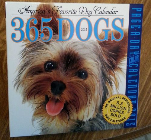 2015 America&#039;s Favorite Dog Calendar 365 Dogs (Page A Day Color Calendar) NIB