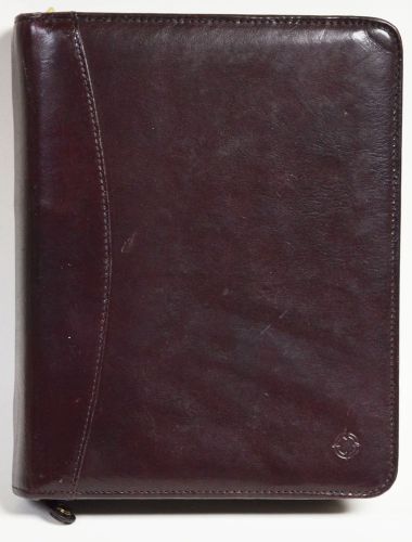 Franklin Covey Planner - Burgundy Leather - 1.5&#034; capacity - extras