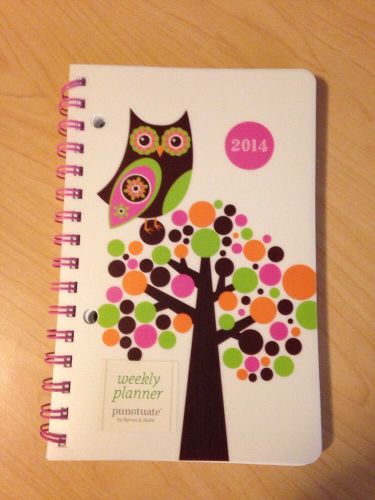 colorful owl design weekly planner