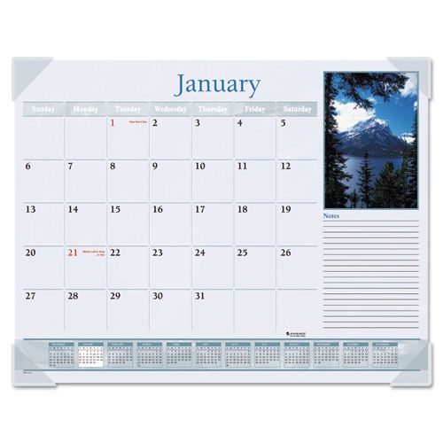 At-a-glance scenic full color photographic monthly desk pad calendar, 22 x 17 for sale