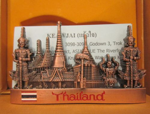 Thai Elephant Temple Buddha Name Card  Holder Cute Gift  Box Souvenirs 1 Pcs