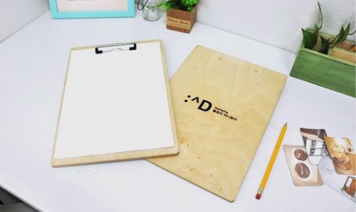 Emoticon Wood Clipboard - engrave your message