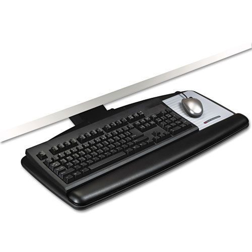 3m positive locking keyboard tray, standard platform, 21-3/4&#034;&#034; track, black for sale