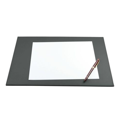 Desk pad 17.5 x 10.8 inches - Smooth cow - Leather - Dark grey