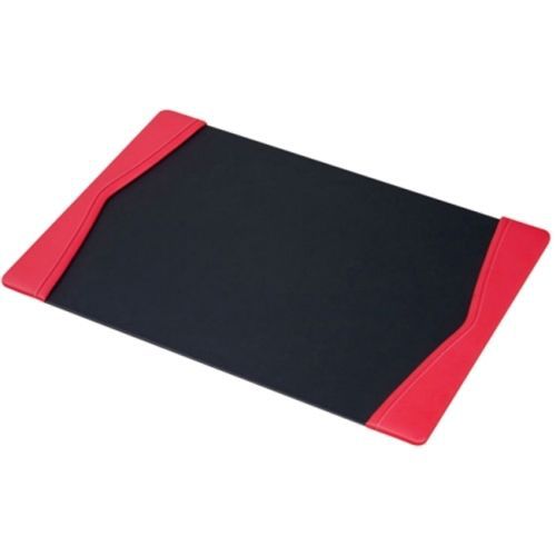 Dacasso Red Leather 22 x 14 Side-Rail Desk Pad - 14&#034; Width - Leather - Red