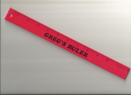 Vintage Personalized GREG&#039;s Ruler - Greg - Gilmark USA - Inches &amp; Millimeters