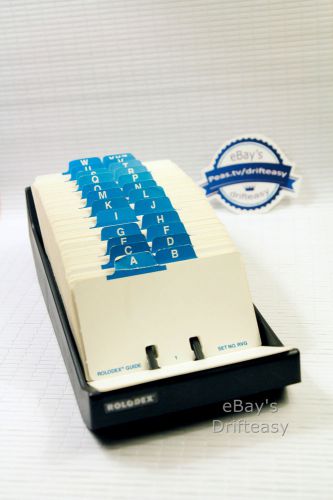 Vintage rolodex open tray retro nvip-24 w/ unused cards made in usa ~ ships free for sale