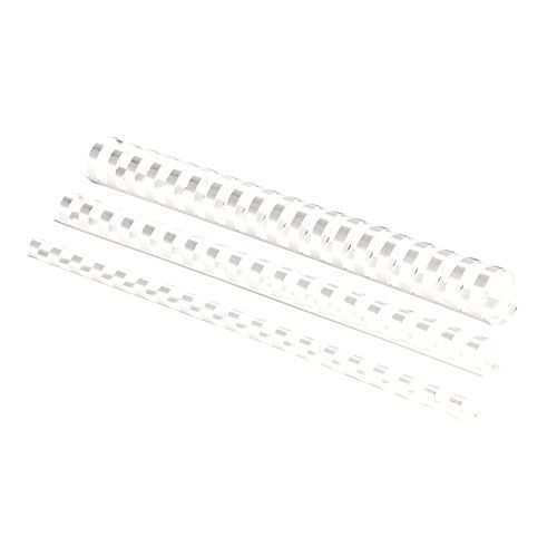 Fellowes Plastic Combs - Round Back, 5/16&#034;, 40 Sheets, White, 100 Pk (fel52508)