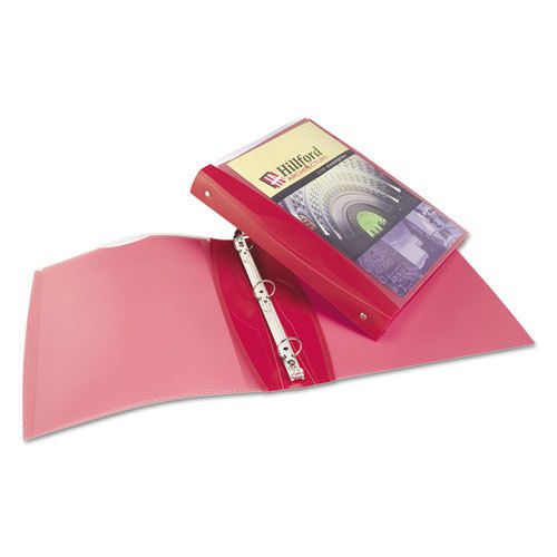 Silhouette View Flexible Binder with Round Rings, 1&#034; Capacity, Red