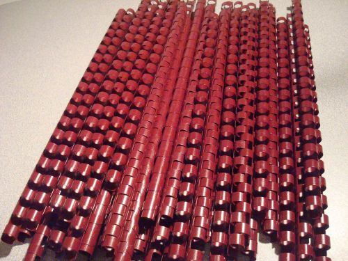 Lot of 60 pc. Ibico 3/8&#034; Maroon Plastic Binding Comb Spines