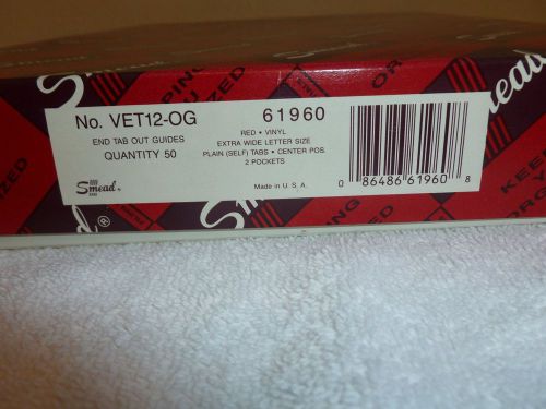 Smead Poly End Tab Out Guide No. VET12-OG,# 61960, 50 ct. Box