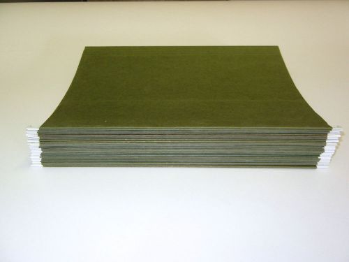 80 slightly used smead navy green hanging file folders, letter size