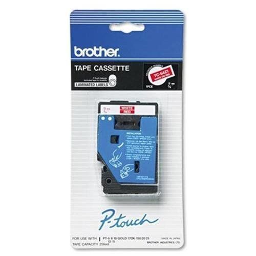 Brother lamination film - 0.37&#034; x 25 ft - 1 tape - red (tc54z1) for sale