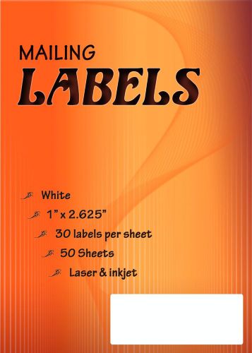 Mailing Label - 1&#034; Width X 2.62&#034; Length 30/sheet - 50 Sheets