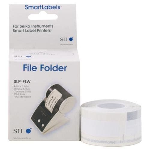 Seiko slp-flw lbl white file folder labels - 9/16 3-7/16 (seiko slpflw) (290044) for sale