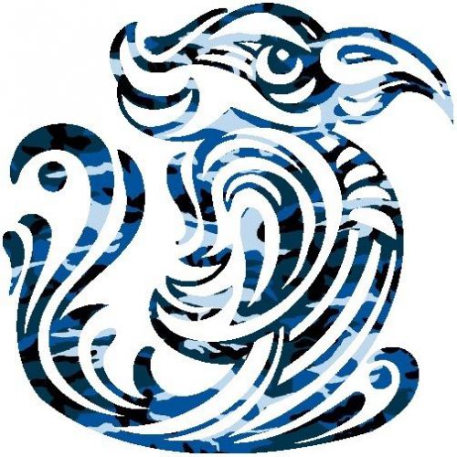 30 Custom Blue Camo Bird Personalized Address Labels