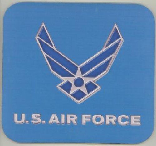 AIR FORCE LOGO Heavy Rubber Backed Mousepad using #1032 Mouse Pad