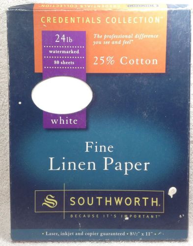 SouthWorth Laser Inkjet Copier Fine Linen Paper 8.5 x 11 24lb White 75 Sheets