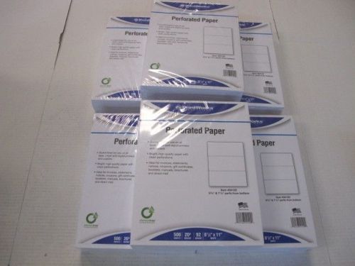 (6) LASER3  04120 LETTER SIZE PERFORATED OFFICE PAPER 6 REAMS 3000 SHEETS, 20#