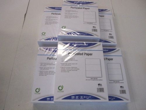 (6) LASER3  04120 LETTER SIZE PERFORATED OFFICE PAPER 6 REAMS 3000 SHEETS, 20#