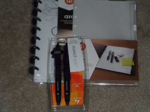 ARC Customizable Notebook, Plus Poly Zip Pocket, Plus 2 Avant Gel Pens