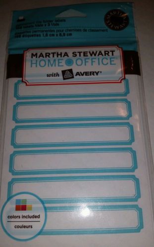 Martha Stewart Home Office w/ AveryPermanent File Folder Labels; 5/8&#034; x 3-1/2&#034;
