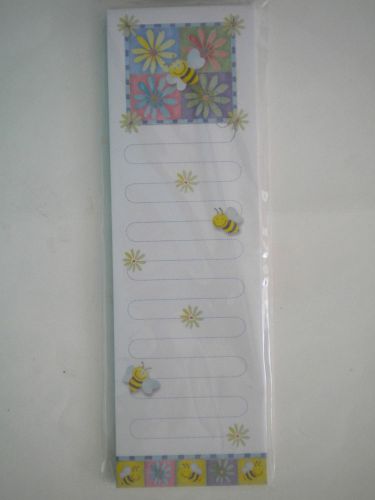 *NEW* ~ COLOURFUL SPRING FLOWERS MAGNETIC MEMO PAD ~ 60 Sheets ~ #1