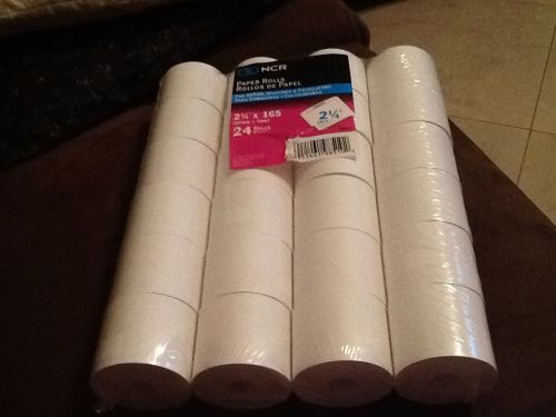 LOT OF 48 NCR PAPER ROLLS (2 1/4 x 165 )FOR ADDING MACHINES &amp; CALCULATORS