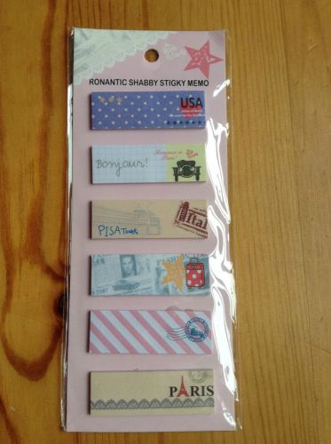 1x memo sticky note post it cute kawaii vintage stationery travel Christmas
