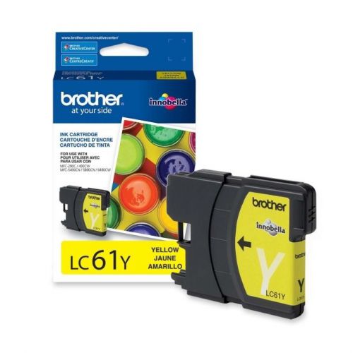 Brother int l (supplies) lc61y  yellow ink cartridge for for sale