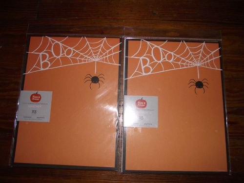 2 Sets Gartner Happy Harvest Spider Web Boo Stationery Paper 25ct New 8.5x11