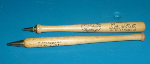 Vintage Baseball Bat Pens Philadelphia &amp; Lester H Noll Louisville Slugger