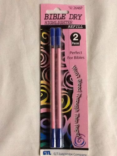 Bible Dry Highlighters No Bleed Retractable Pink Refill (11515-1W-311B)