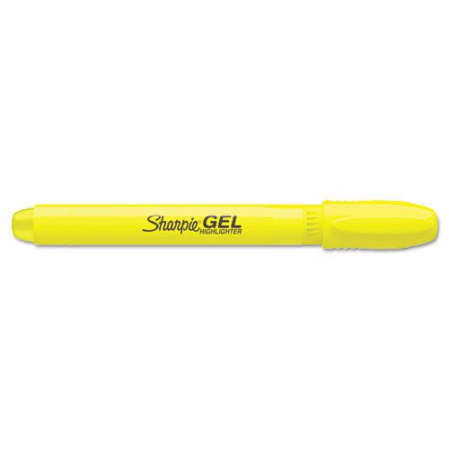 Sharpie gel highlighter, fluorescent yellow, bullet, 2 packs of 2 for sale