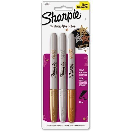 Sharpie metallic fine point permanent markers 3 colored markers 1823815 for sale