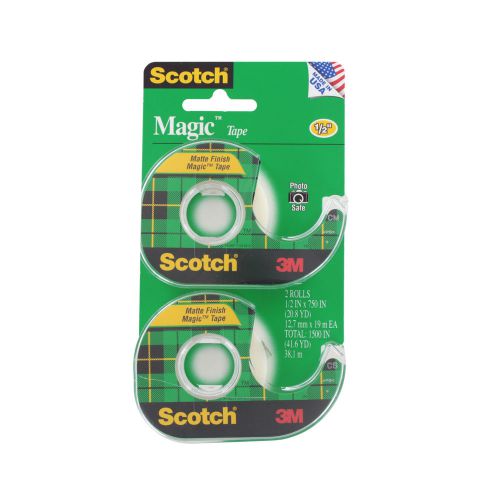 Scotch Magic Tape, 1/2 x 750 Inches, Each, 2 RL (119SDM-2)