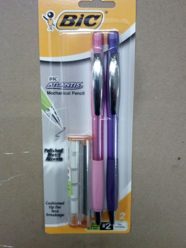 Bic, mechanical pencils, atlantis, 0.7mm, medium, #2, polished metal accents, for sale