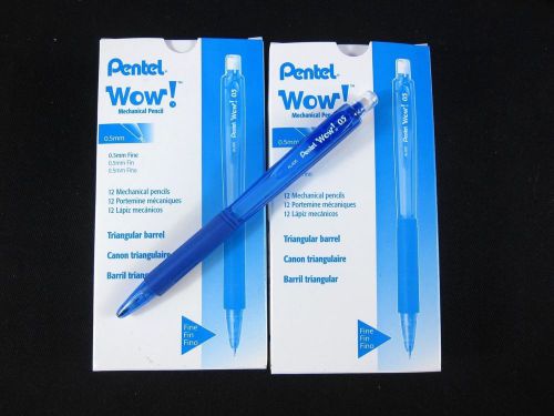Pentel AL405C WOW Retractable Mechanical Pencil, 0 .5mm, 2 Dozen, Blue Barrel