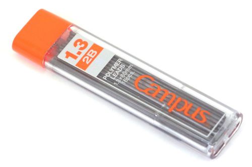 KOKUYO Campus Mechanical Pencil Lead Refills Japan 1.3mm [2B] [Black]