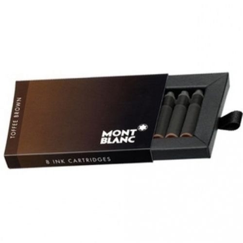 8 montblanc fountain pen ink cartridges,toffe brown 105189 for sale