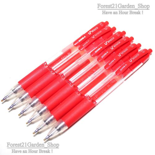 x5 pcs Dong-A U-Knock Plus+ Gel Ink Red 0.5mm Rollerball Pen 5pcs