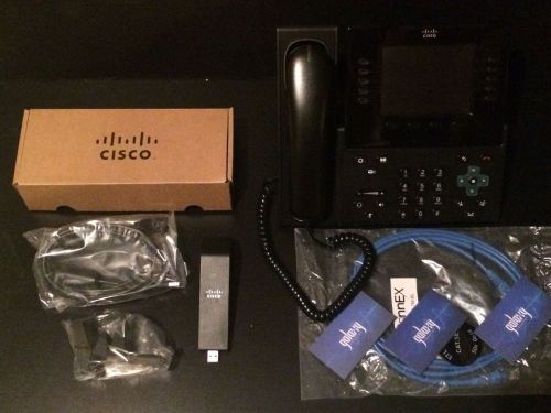 CISCO UNIFIED IP VOIP PHONE COLOR CP-9951-C-K9 USB CAMERA STAND VOICE SIP CCIE