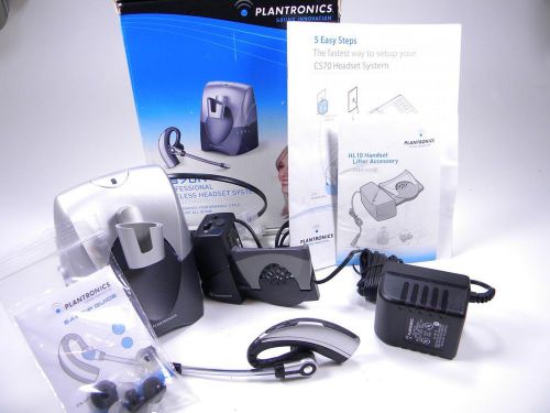 Plantronics CS70N Professional Wireless Headset System with HL10 Lifter - TESTED