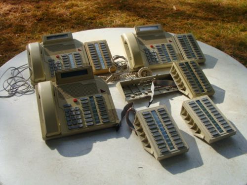LOT 3 MERIDIAN NORTHERN TELECOM NT M2616 &amp; 3 BONUS PARTS BUSINESS PHONE TELEPHON