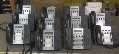 Lot (11) Mitel 5220 IP Office Business Display Phones with Handsets &amp; Stands  4S