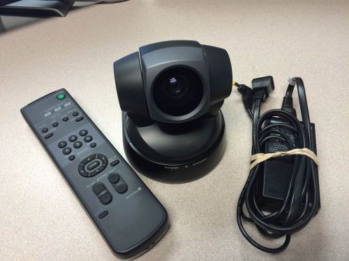 Sony EVI-D100 PTZ Pan/Tilt/Zoom Color Video Camera CCTV w/Power and Remote