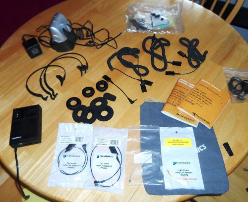 Lot of various plantronics headset parts new and used for sale