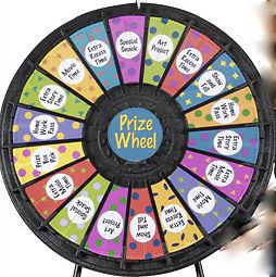 Wheel of fortune 31&#034; prize wheel with 18 slots tabletop for sale